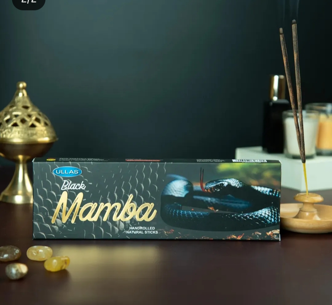 عود دست ساز برند ULLAS الاس رایحه بلک مامبا black mamba