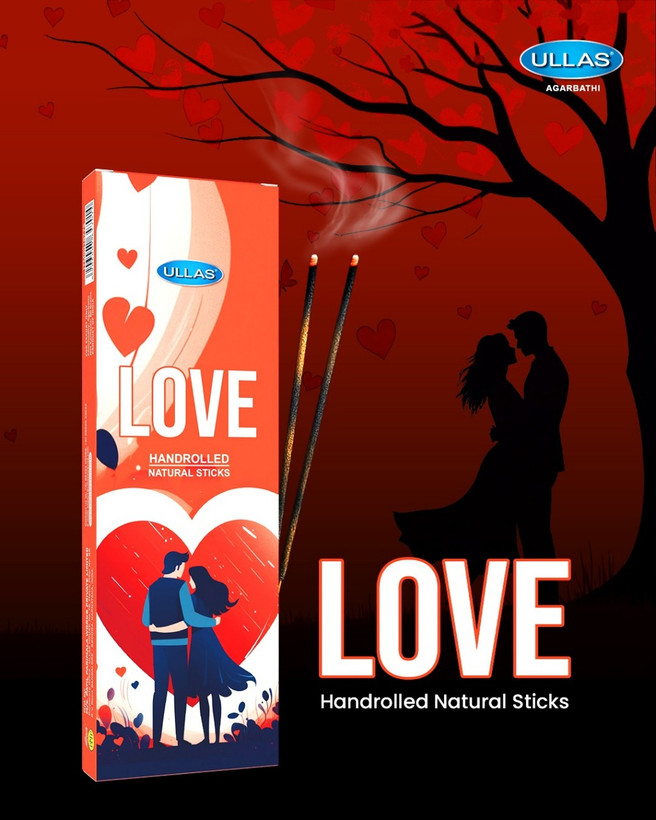 عود دست ساز برنداولاس ULLAS رایحه LOVE لاو